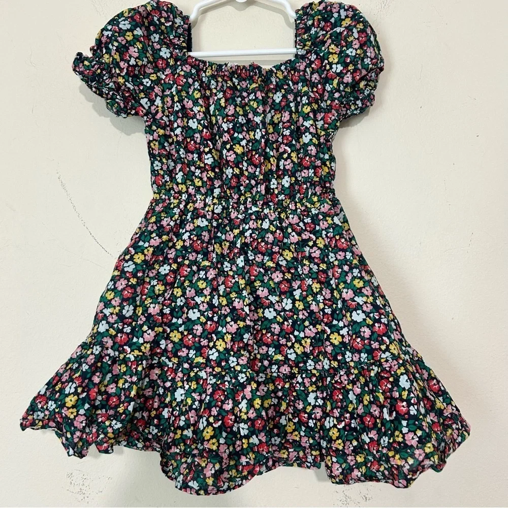 Janie and Jack Floral Puff Sleeve Dress SIZE 3T - Picture 4 of 4